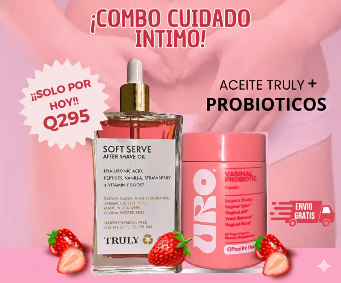 Combo: Aceite Íntimo Truly + URO Probióticos |TRATAMIENTO PREMIUN®